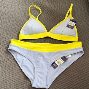 Pepper Yellow and Lavender Bikini Set S top M bottom
